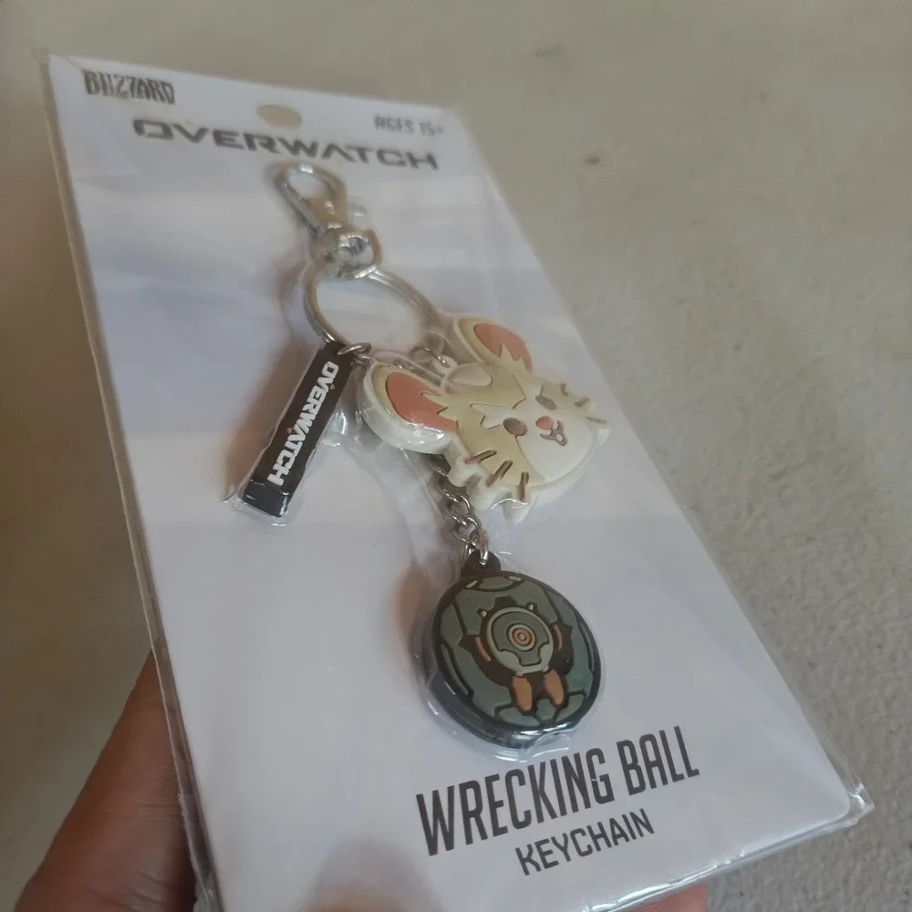 Overwatch Wrecking Ball‎ Keychain Hammond Hamster NEW Blizzard Video Game 5
